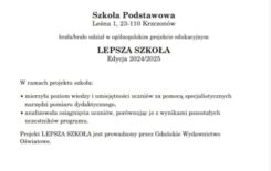 Więcej o: Projekt edukacyjny: Lepsza Szkoła