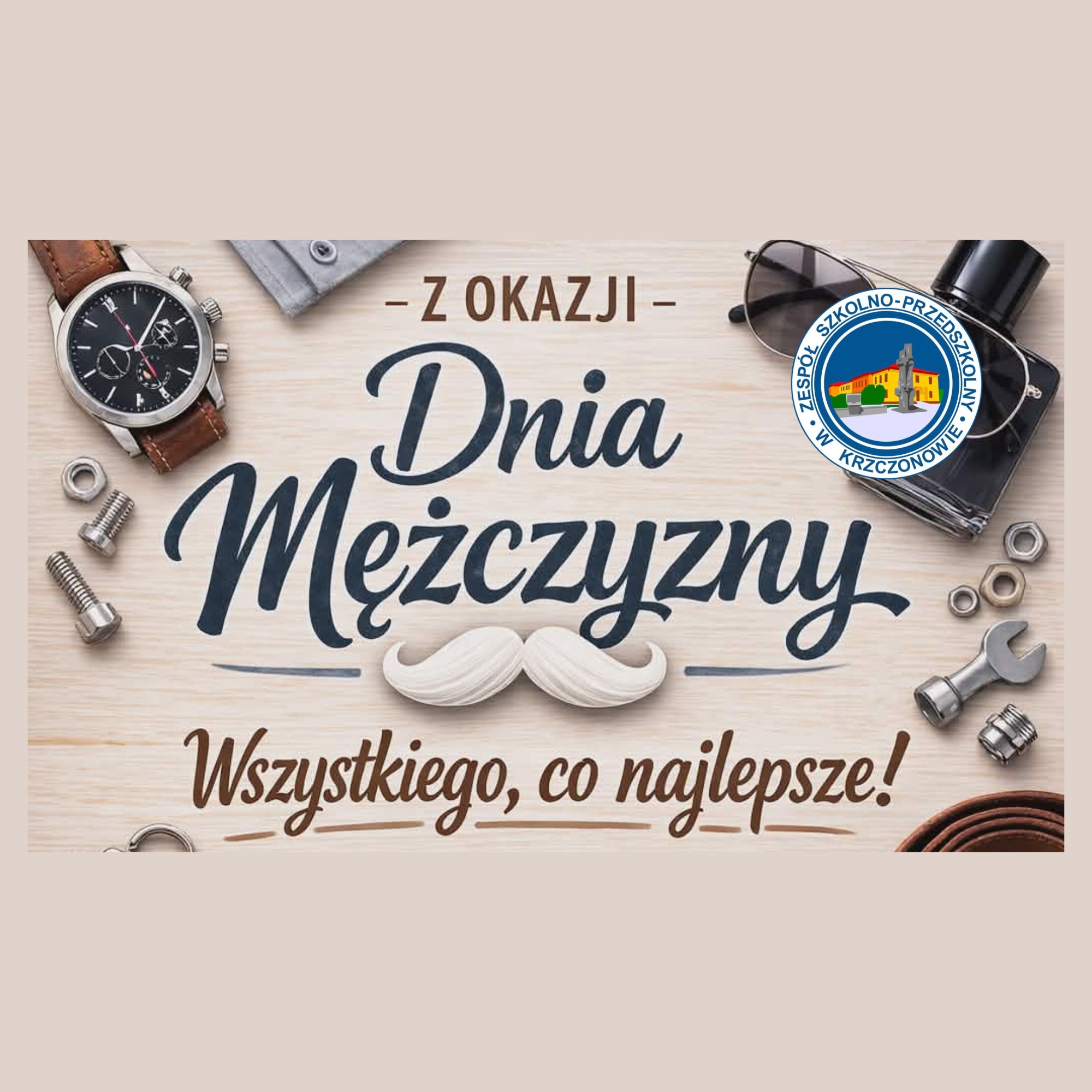 Dzień mężczyzn plakat informacyjny