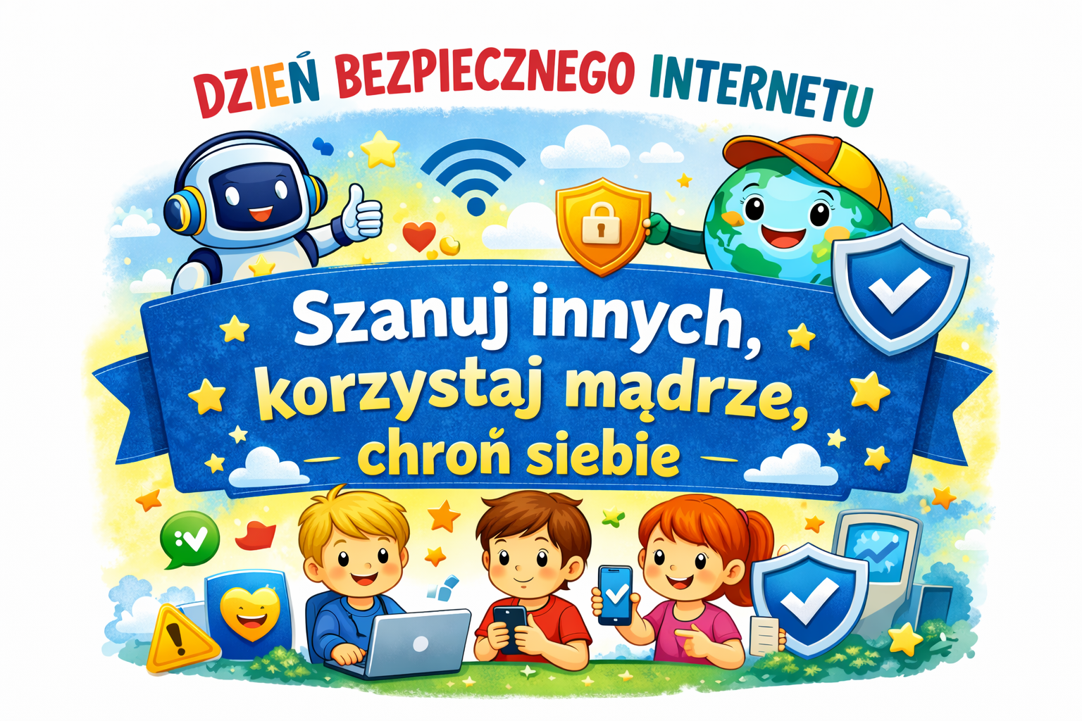 Dzień bezpiecznego Internetu, Szanuj Innych, korzystaj mądrze, chroń siebie.