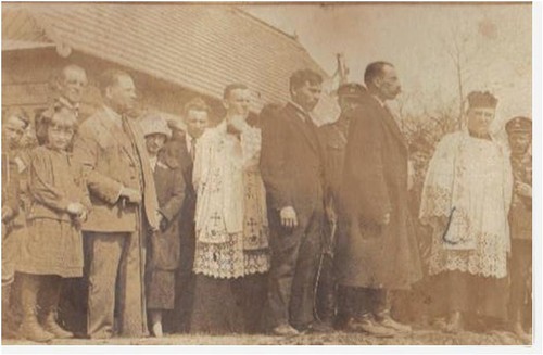 Krzczonów, lata -30 XX wieku; zdjęcie z kroniki szkolnej