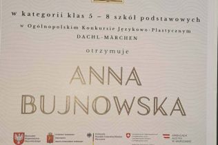 Dyplom uczennicy