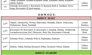 Nowe przywozy i odwozy