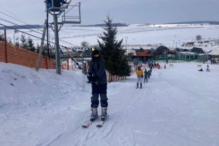 Uczniowie na nartach w Chrzanowie