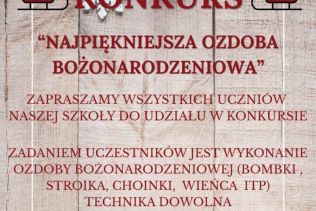 Konkurs na ozdobę bożonarodzeniową