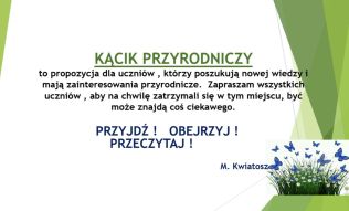 Kącik przyrodniczy