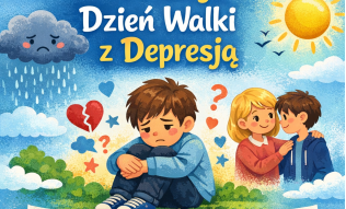 plakat z napisem 23 luty Dzień walki z Depresją