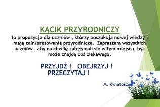 Kącik przyrodniczy