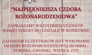Konkurs na ozdobę bożonarodzeniową