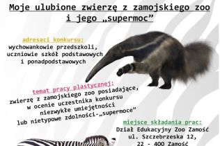 Konkurs plastyczny: Moje ulubione zwierzę z zamojskiego zoo i jego „supermoc”