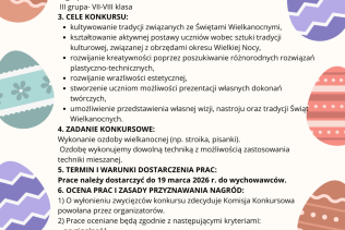 Regulamin konkurs wielkanocny